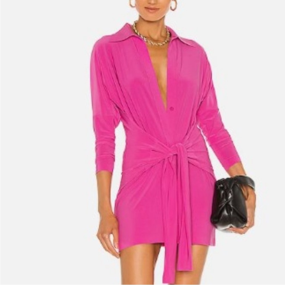 Norma Kamali Pink Mini Dress Xsmall. Small blemishes on back bottom.
